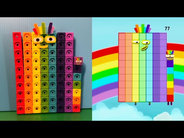 Numberblocks  0-100 learning counting 1-100 but use  numberblocks toys MathLink Cubes counting 0-100