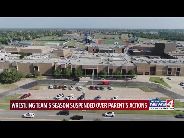 Wrestling team's season suspended over parent's actions