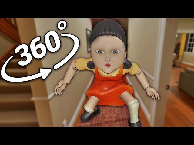 Squid Game Doll Breaks into Your House | 360° VR Animation