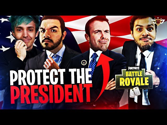 PROTECT THE PRESIDENT CHALLENGE! w/ Ninja, Dr.Lupo, and BasicallyIDoWrk! (Fortnite: Battle Royale)