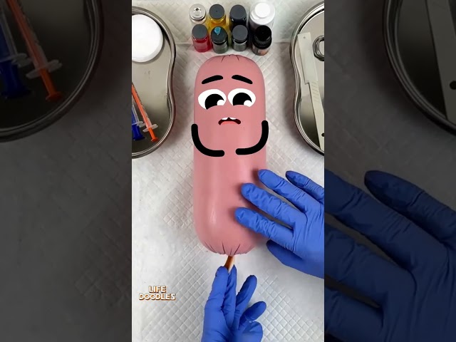 Life Doodles | Operation on sausage with worms 😂 #lifedoodles #shorts #animation #cartoon