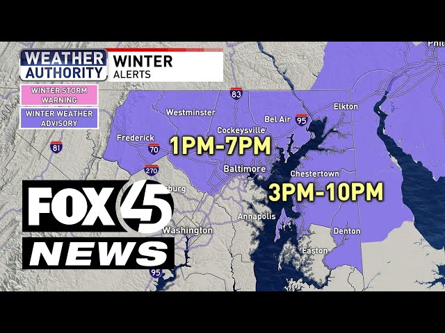 WINTER WEATHER ALERT: Two Winter Systems to Impact MD