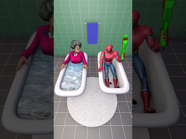 Spider Man and Magic Water #spiderrman #funny #shorts #animation #cartoon #cartoons