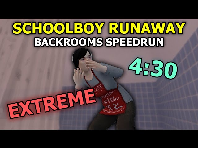 SchoolBoy Runaway Speedrun EXTREME - BACKROOMS Ending - (4:30) - Glitchless