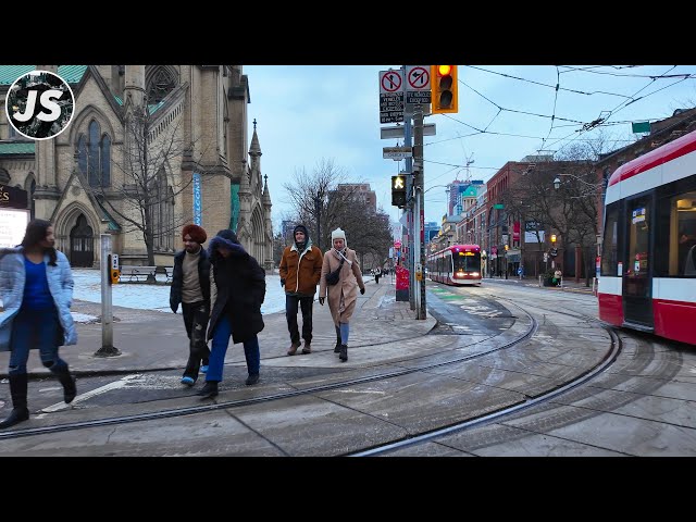 Downtown Across King Street East | Toronto Evening Walk (Jan 2025)