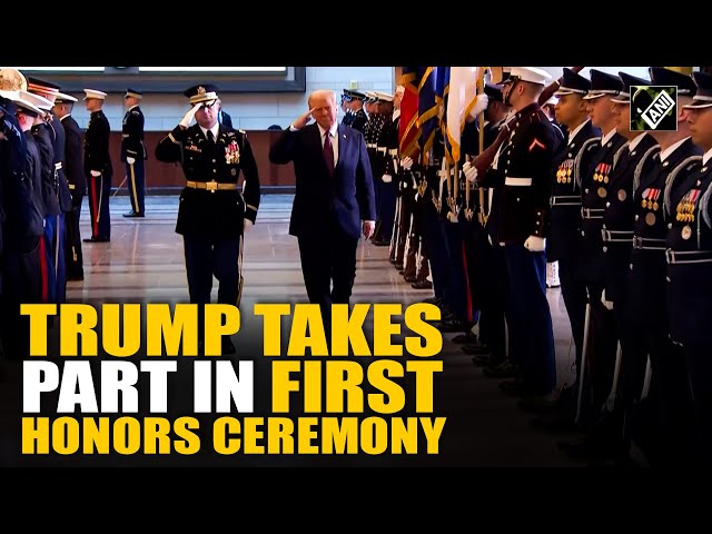 United States President Donald Trump attends presidential parade in Washington DC