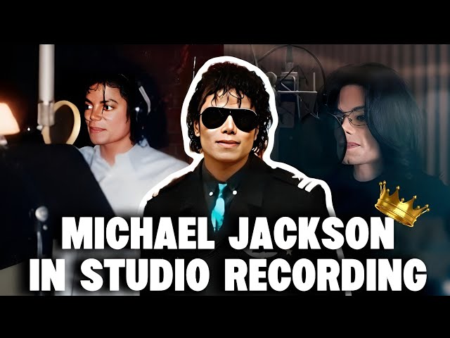 Michael Jackson recording songs in the studio | All Footage