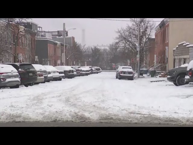 Maryland residents enjoy the first snow day of the season