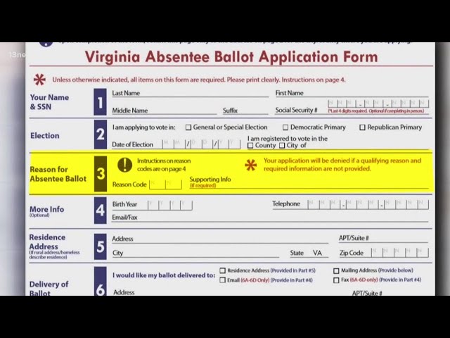 Breakdown on mail-in voting deadlines for general election