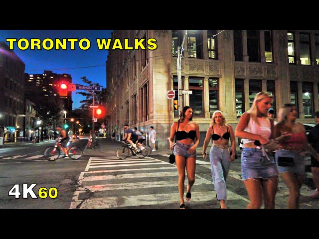 Friday Night Walk in Downtown Toronto (Narrated) on July 17, 2020 [4K]