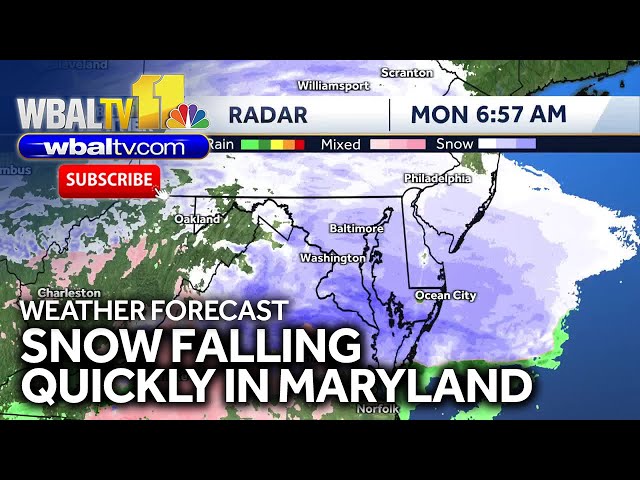 Heavy snow for Maryland with 4-8 inches expected