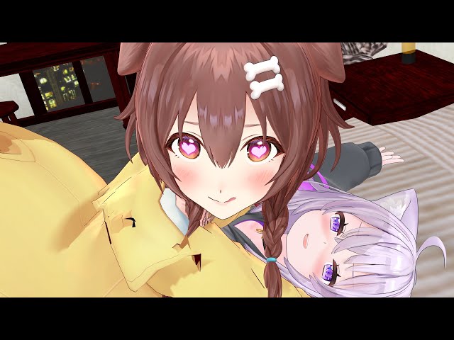 【VR180】ちゅっちゅ(2) おかころ+あくしお【Hololive MMD】3D VR 8K