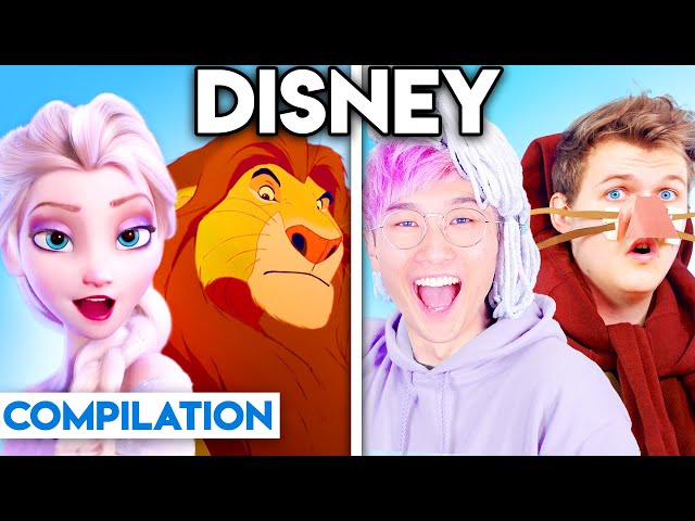 DISNEY WITH ZERO BUDGET! (FROZEN, MULAN, ALADDIN, LION KING & MORE BEST OF LANKYBOX COMPILATION)