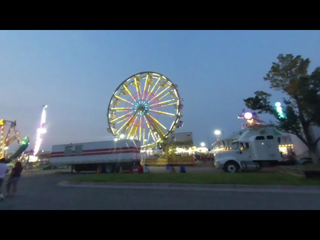 VR180 County Fair 🎡 Walk Around Feel Good Vibes (Parachutes Paper Birds)