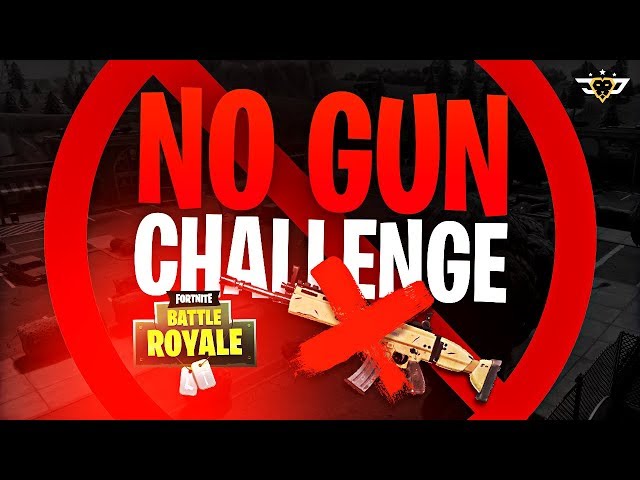 COURAGE TRIES THE NO GUN CHALLENGE! ***INTENSE ENDING*** (Fortnite: Battle Royale)