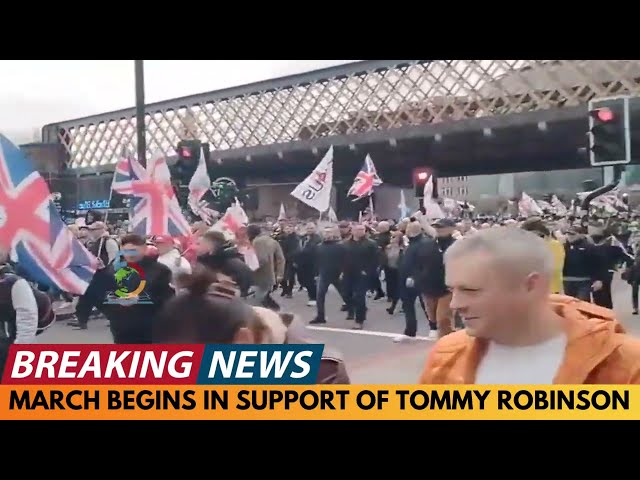 BREAKING NEWS: HUGE SUPPORT FOR TOMMY ROBINSON AS MARCH CONTINUES THROUGH CENTRAL LONDON