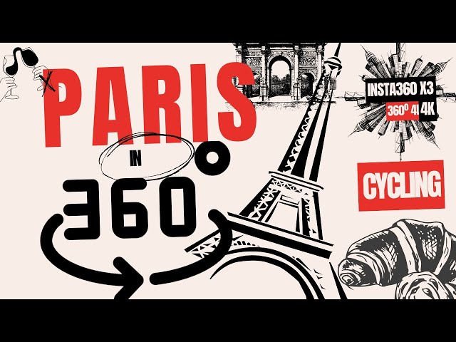 🇫🇷 Paris in 360º 4K with Cycling VLOG. | Travel best views of Paris. 🚴