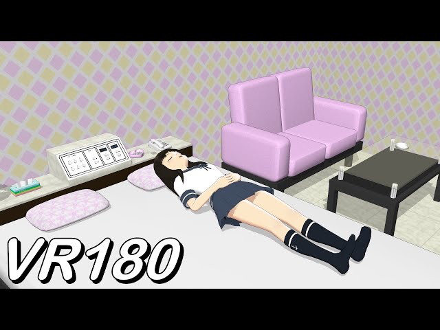 【VR180】女の子の日常モーション寝返り編@Hotel【MMD 8K】