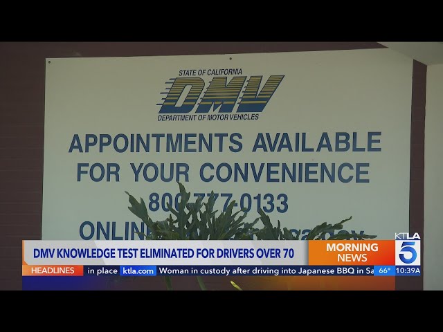 DMV knowledge test no longer required for most drivers 70 and older