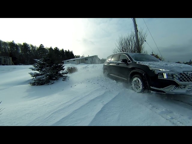 Snowbank in the driveway