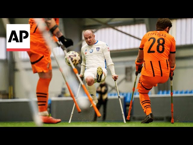 Ukraine holds soccer tournament for war-wounded amputees